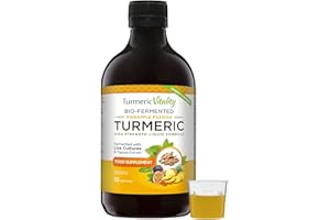 TURMERIC VITALITY Turmeric Curcumin with BioCultures & Enzymes - Fermented High Strength Liquid Turmeric Supplement with Black Pepper & Ginger Equivalent to 2 Turmeric Capsules - Pineapple Passionfruit