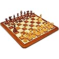 PALM ROYAL HANDICRAFTS 21"x 21" inches Chess board set wooden with Chessmen King size 3.75" Made with Finest Indian Rosewood 32 pieces and 2 extra queens