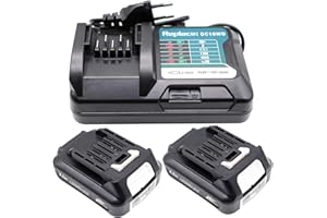 YASI MFG 2X BL1021B akumulator z ładowarką DC10WD do Makita BL1021B BL1016 BL1041B 197339-1 197406-2 BL1040 BL1040B BL1015B 10.8V & 12V akumulator 2000 mAh