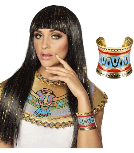 Widmann Brazalete Egipcio Dorado Con Topacio Azul – Accesorio Para Disfraces Y Fiestas Temáticas