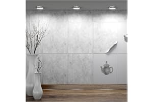 FoLIESEN - Naklejki na płytki 20 x 25 cm, samoprzylepna folia na płytki do łazienki i kuchni, zdejmowana folia samoprzylepna na płytki ścienne, tylną ścianę i bordiury, 8 płytek samoprzylepnych,