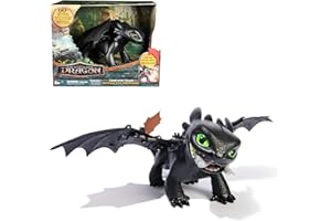 Dreamworks Dragons - How to Train Your Dragon - Mon Dragon Interactif Krokmou - Figurine Interactive Qui Réagit Au Toucher avec 60 Effets Sonores - Mouvements Réalistes - Jouet Enfant 4 Ans Et +