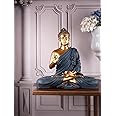 THE WHITE INK DECOR Premium Feng Shui Meditating Buddha Statue for Home Decor - Vastu Religious Gift - Good Luck Idol – Room Decor, Table Showpieces, Office Decor (14.5 Inches)
