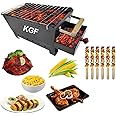 KGF Charcoal Barbeque Grill Set for Home with 6 skewers (Out Door BBQ)
