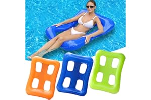 AIXYANEER 3 sillas inflables para el Agua, tumbonas, Estilo de Campo, Color Puro, para niños y Adultos, descansan con luz Diurna, Asiento Inflable, salón acuático