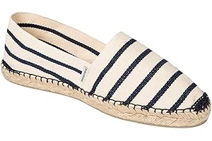 weltenmann Formentera – Espadrilles Slip-on Classiques en Coton à Rayures avec Sac en Tissu, 41-46, Handmade in Spain