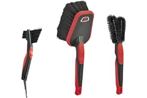 ZEFAL ZB Set Brosses de Nettoyage pour vélo Cyclisme Mixte Adulte, Noir/Rouge, Taille Unique
