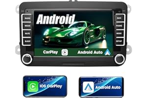 AWESAFE Autoradio Android Carplay Compatibilité pour Golf 5 6 VW Passat Polo Seat Skoda, 7 “ HD écran Tactile, intégré Bluetooth carplay Android Auto FM,RDS,WiFi[2Go+32Go]