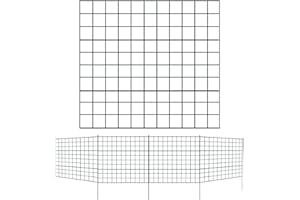 SWANEW Recinzione per laghetti, recinzioni da giardino, in metallo, recinzione, recinzione, recinzione, coniglio, recinzione per cani, recinzione, stagno, 22 pezzi, 10 elementi di recinzione e 12