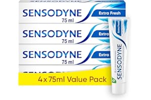 Sensodyne Toothpaste Daily Care, Sensitive Toothpaste for Sensitive Teeth, Extra Fresh, Toothpaste Multipack, 4 x 75ml