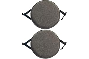 UYEOCO Cojín redondo para silla Cojín redondo para asiento, 1/2/4pcs Cojín redondo para taburete alto Cojín redondo antideslizante para silla con correas elásticas Hebillas ( Color : 2# , Size : 2PCS_30CM/11