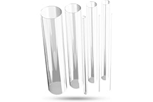 EH Design PLEXIGLAS® XT - Tubo de plástico transparente transparente transparente (transparente, 20/16 mm, longitud: 500 mm)