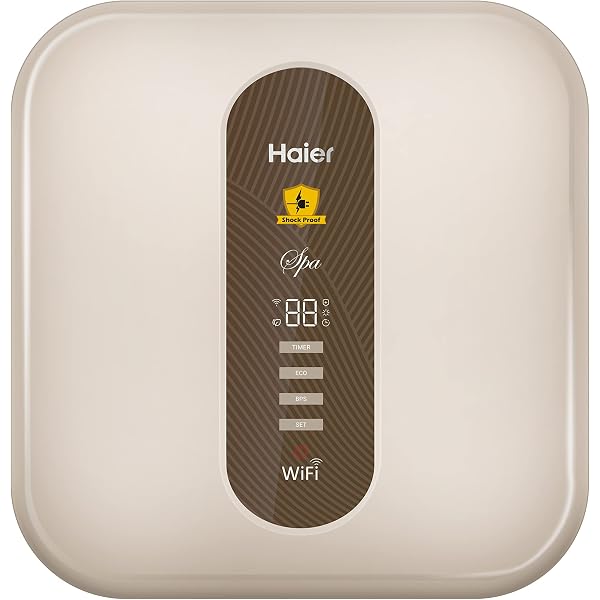 Buy Haier (ES25V-SD WIFI) 25 Litres Vertical 5 Star Storage Shock Proof  Smart Wi-Fi Water Heater (Geyser) with Intelligent Bacteria Proof System  Technology, backed with 7-year warranty by Haier, (Gold) Online at