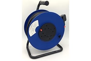 TOOLTRONIX 50M METRE EXTENSION REEL LEAD CABLE 4 WAY ELECTRIC SOCKET HEAVY DUTY