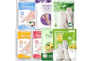AZONELIFE Maschere Idratanti per Piedi, 7 Paia Maschera Idratante per la Cura dei Piedi, Maschera Piedi Peeling Esfoliante, Maschera Idratante per Peeling Piedi, Calzini Esfolianti per Piedi per Donne Uomini