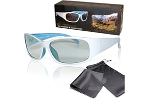 SCHLEITER & JAUERNIG Gafas 3D pasivo para RealD - Blanco / Azul - Alta calidad - Polarizadas circular - Con estuche y paño de microfibra - Compatible con Cinema 3D de LG, Easy 3D de Philips, televisores 3D con polarización circular de Toshiba, Grundig, Sony, Panasonic y RealD en los cines - No Gafas 3D activas - No Active Shutter