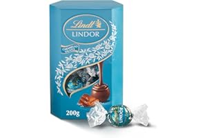 Lindt Lindor Praline di Cioccolato al Latte con Ripieno al Caramello Salato, 200g