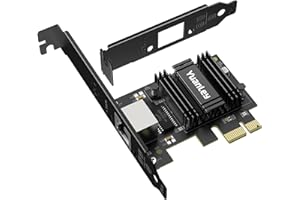 Carte Réseau PCIe 2.5G, YuanLey Adaptateur Ethernet PCI Express 2,5 Gigabits avec Realtek RTL8125B, Carte NIC 2500Mbps Contrôleur LAN RJ45 pour PC Windows/Linux/Mac OS avec Support Low-Profile