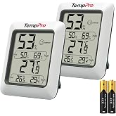 مقياس حرارة الغرفة ThermoPro TP50، مقياس رطوبة داخلي رقمي، مقياس درجة الحرارة والرطوبة، مكتب منزلي، غرفة الأطفال، الراحة، الحد الأدنى و