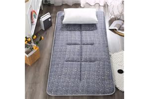FZKun Futon Mat - Lightweight Folding Mattress Floor Pad with Non-Slip Base Relaxing Sleeper for Napping Travel Guest Bed Dorm Office Tatami Use (Bianco,70x180cm)