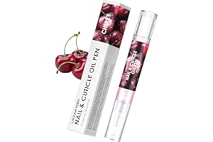Lagunamoon Cuticle Oil Pen for Nail Care, 5ml Nail Oil Pen with Natural Ingredients to Moisturize and Nourish Dry Nails and Cuticles, Cuticle Oil to Prevent Nail Cracking and Hangnails, Cherry
