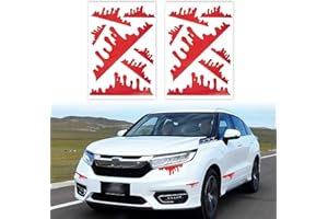 TOMALL 2 Piezas de Pegatinas Rojas con Sangre para Coche Divertidas Pegatinas de Coche con Tema de Halloween Autoadhesivas para Faros Delanteros Ventanas Luces Traseras Decoración de Coche (Rojo)