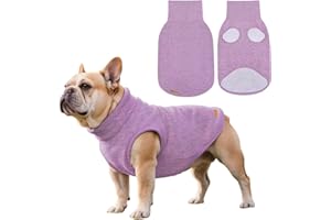 Mosucoirl Suéteres para Perros Suéter Mascotas, Suéter para Perros con Cuello de Tortuga Ropa para Perro cálida Vestido pequeños y medianos XS-4XL (Púrpura, 3XL)