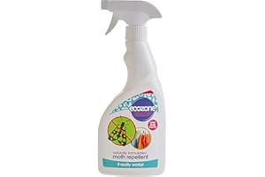 EcoZone Moth Repellent, Humane Natural Formula, Long Lasting Protection Treatment, Suitable for All Fabrics, Gentle on Skin & Clothes, Natural Vegan Eco Friendly Plant-Based Liquid (500ml Spray)