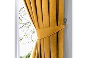 Fusion Dijon-Par de alzapaños para Cortina, Lino, Ocre, Pair of Curtain Tiebacks