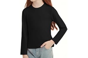 STYDAZZ Langarm T-Shirt Mädchen Basic Tops Einfarbig Kinder Tshirts Casual Rundhals Tees Oberteile 4-14 Jahre