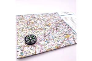 ‎NIL-ALVIN nil-alvin Backup Navi Autoatlas Deutschlandkarte mit Kompass inkl. wasserfester Schutzhülle