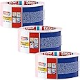 tesa 4333-00021-02 Precision Sensitive,Razor Sharp Edge and Low Tack Masking Tape for Indoor Painting and Decorating, Residue Free Removal, 50 m x 50 mm, 3 Rolls