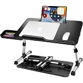 OHMG Table de lit Pliable Support Ordinateur Portable réglable inclinable Bambou Bureau de lit tiroir de Rangement,Petite Table en Bambou pour Ordinateur Portable,Ajustable 5 Positions OHMG Table de lit Pliable Support Ordinateur Portable réglable inclinable Bambou Bureau de lit tiroir de Rangement,Petite Table en Bambou pour Ordinateur Portable,Ajustable 5 Positions