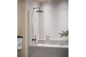 BADPLAATS B.V. Paroi baignoire Torino 60 x 140 cm Badplaats - L'or - verre transparent