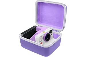 Khanka para cámaras instantáneas Polaroid Now Gen 3, Now+ Gen 3, Now Gen 2, Now+ Gen 2, Now, Now+, I-2, Flip, OneStep+ y OneStep 2 Estuche rígido, Bolsa de Transporte, Solo el Estuche (Morado)