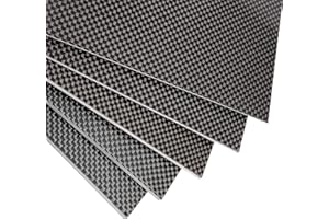 FANCYWING 200X300X4.0MM 100% 3K Carbon Fibre Laminate Plate Plain Weave Panel Sheet 4.0MM Thickness (Glossy Surface)