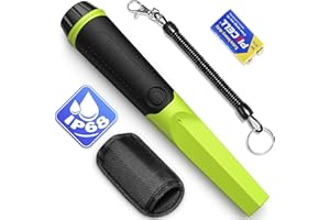 Hazlewolke Pinpointer Metal Detector Portatile, IP68 Rilevatore di Metalli Impermeabile, Profondità 3", Rilevamento a 360°, Accessori Pin Pointer per Adulti e Bambini - Verde