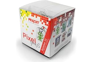 Pracht Creatives Hobby P90073-63501 Zestaw do zabawy 35 dla dzieci, prosty system wtykowy z małymi kamieniami z bioplastu do zaprojektowania 6 breloków (medalionów), bez prasowania i klejenia