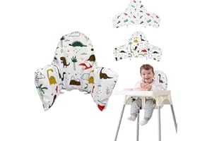 VERNERTH Sitzverkleinerer für Hochstuhl - Weiches Hochstuhl Kissen für IKEA Antilop & Holzhochstühle, Aufblasbares Stuhlkissen mit Bezug, Beidseitig Nutzbar, Komfort Sitzpolster für Babys & Kleinkinder