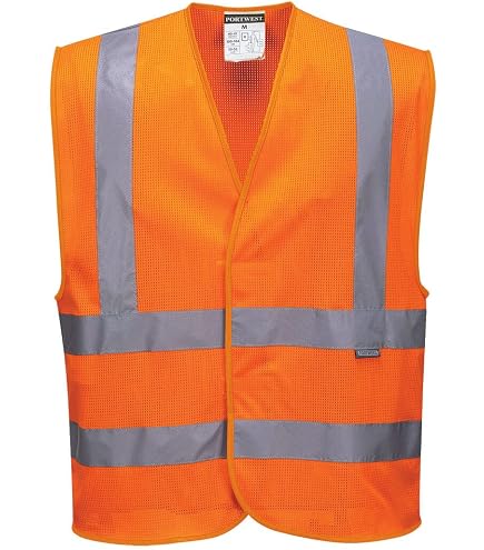 Gilet De Sécurité Fluorescent Avec Bandes Réfléchissantes - Haute Visibilité Pour Chantiers Ou Sécurité Routière