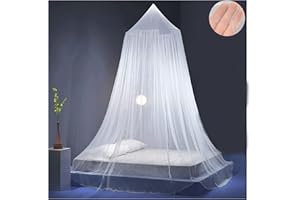 PTBWS Mosquitera para Cama,Mosquitera Cama Matrimonio,White Dome Malla de mosquitera, Mosquitera Cama Grande,Protección de Red de Insectos para Camas Individuales y Dobles