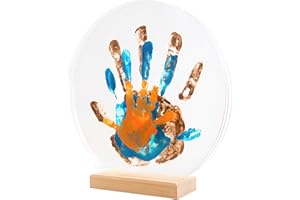 PATROCLE LouYou Empreintes de Bonheur - Kit Empreinte de mains Famille de 3 - Couleurs Nacré - Cadeau Naissance Bébé Fille ou Garçon - Fête des Mères ou des Pères - Coffret Souvenir - Made in France