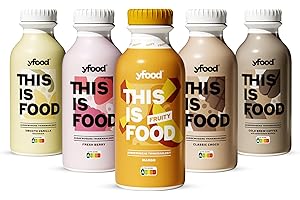yfood pacchetto di prova, pasto pronto da bere, THIS IS FOOD drink, 34 g di proteine, 26 vitamine e minerali, 5 gusti (5 x 500 ml)