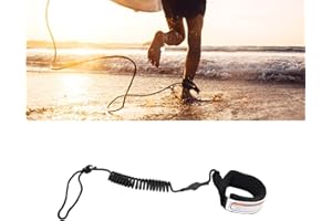 ZETILING Leash de Surf, Sup Leash, Leashes para Tabla de Surf, Correa de la Pierna de la Tabla de Surf, Stand Up Paddle Board 5 mm Muelle de la Pierna en Espiral Cuerda del pie Correa de Surf(1#)