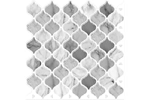 GRIPRO Peel and Stick Backsplash – Wall Tile for Kitchen Backsplash 10''x10'' 3D Adhesive Backsplash Tile for Kitchen, Bathroom 3D Wall Panels (BS1010lg)