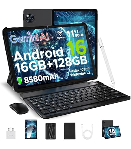 DOOGEE U11 11 Inch Tablet, 16GB+128GB (TF 2TB), 90Hz, 8580mAh