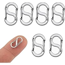 Amabro 5 stuks karabijnsluitingen met dubbele opening, roestvrijstalen halsketting-armbandverkorter, metalen sluitingen, sluitingen voor halskettingclip, armband-connectoren (goud Amabro 5 stuks karabijnsluitingen met dubbele opening, roestvrijstalen halsketting-armbandverkorter, metalen sluitingen, sluitingen voor halskettingclip, armband-connectoren (goud