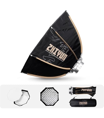 Soonpho 60cm/23.6inch Weitwinkel Parabolic Softbox Quick Release Softbox,Photography Studio Silver Wide Angle Soft Box Für Bowens Mount MonoLight Und Flash Für GODOX Für Neewer Für Aputure