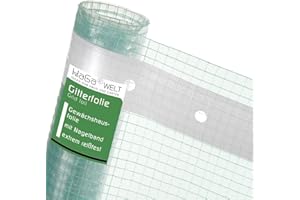 HaGa® Gitterfolie 2m x 5m Gewächshausfolie Gewächshausbau Folientunnel Folie - witterungsbeständig - UV-beständig - reißfest