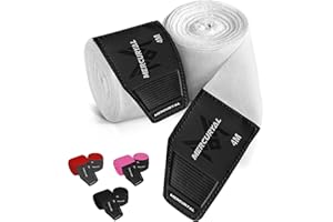MERCURYAL Fasce Boxe 4 Metri - Bendaggi Boxe - Fascette Boxe - Boxe Sottoguanti Interni Bende - Fasce da Boxe - Bende Boxe per MMA, Muay Thai, Arti Marziali, Kickboxing